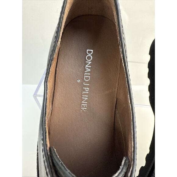 DONALD PLINER Womens 5.5 Cloud Slip-on Loafers Black Leather Patent NWB - Picture 4 of 10